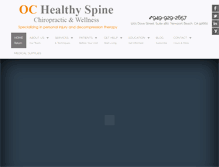 Tablet Screenshot of ochealthyspine.com